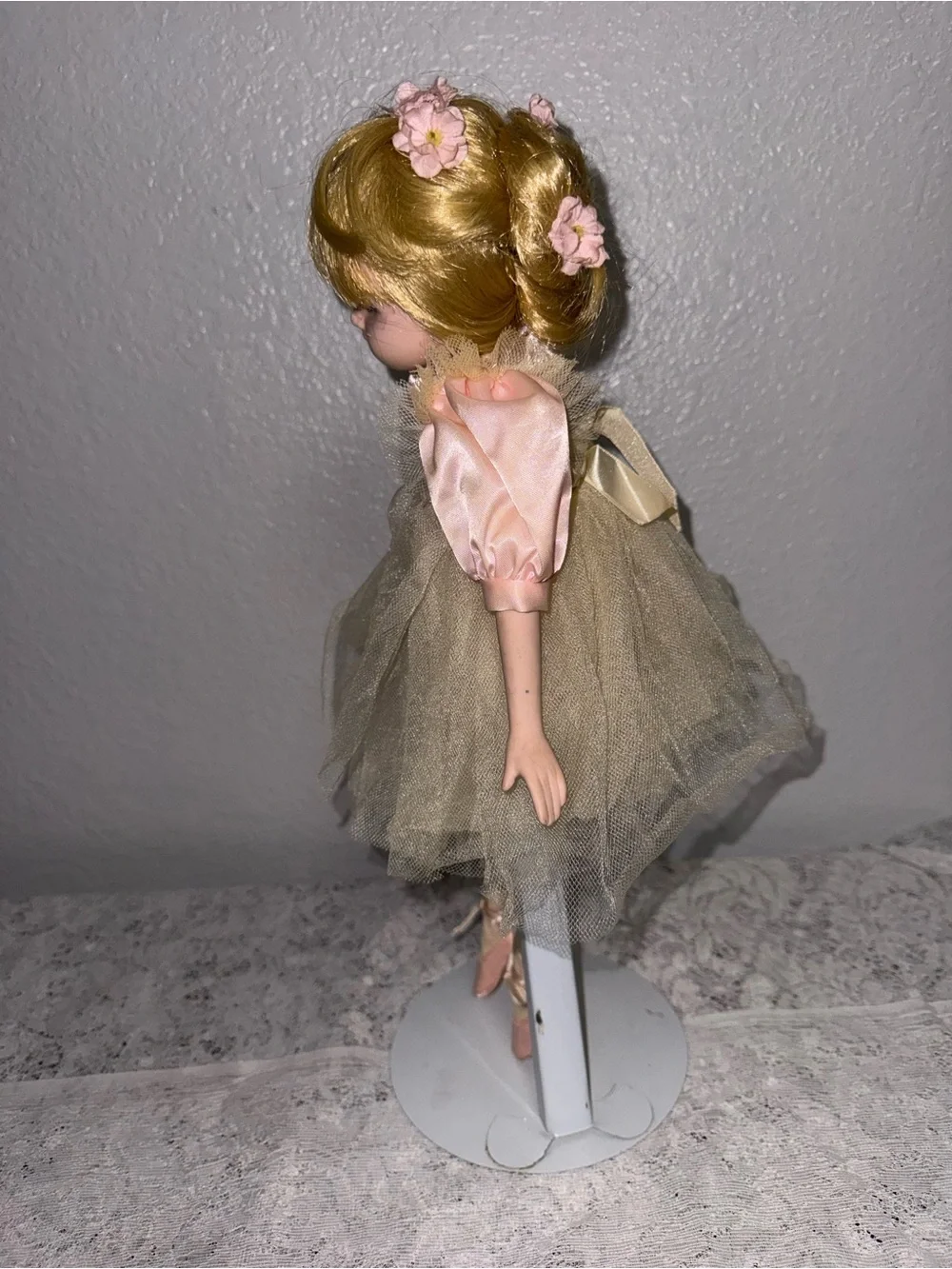 1989 House Of Lloyd Porcelain Ballerina Doll W/ Stand From Classic